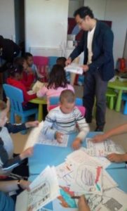 Atelier enfants dans le cadre du PRU à Méru animé par Kamel Bentahar
